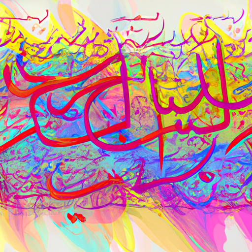 persian calligraphy on a colorful backdr 512x512 96133480